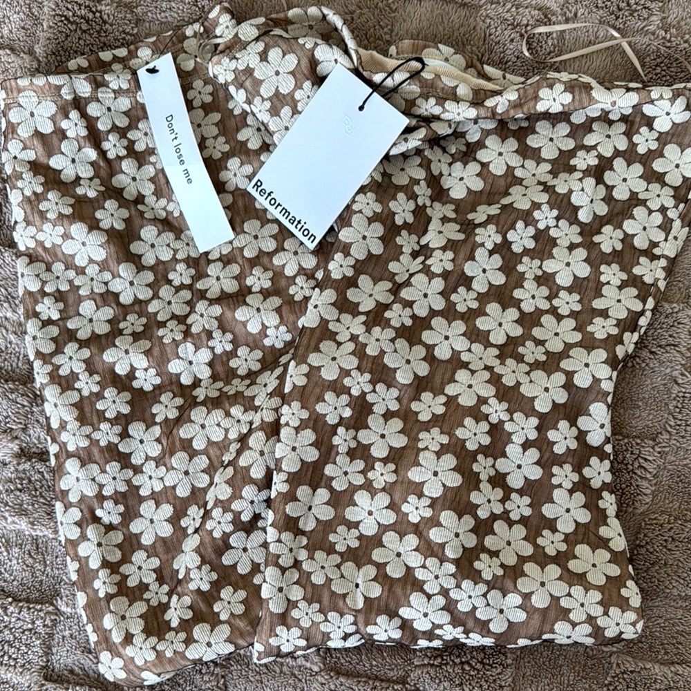 Reformation Floral strapless dress